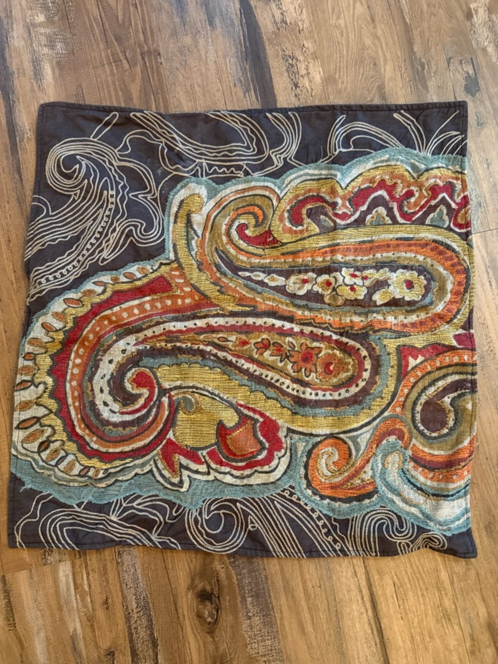 Pottery Barn “ Houston Paisley Pillow Cover” 24 In X 24 In